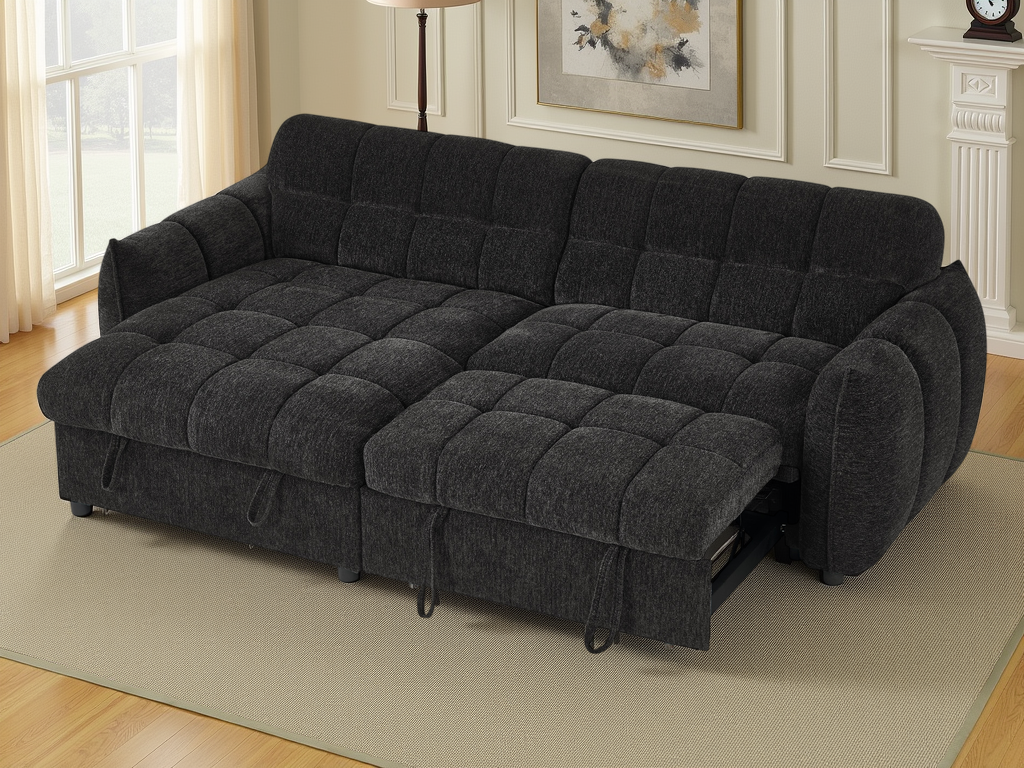 Florida Sofabed Black Universal Corner - The Sofa Bed Store