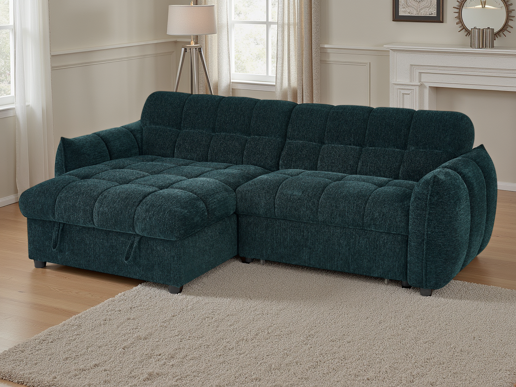 Florida Sofabed Teal Universal Corner - The Sofa Bed Store