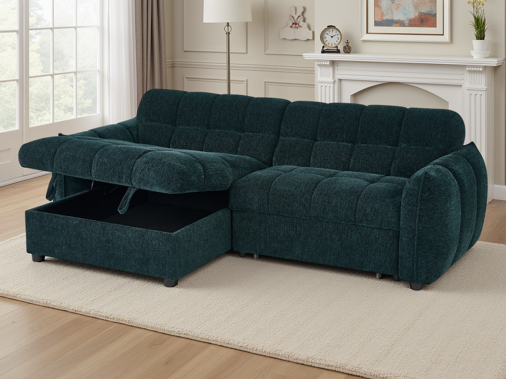 Florida Sofabed Teal Universal Corner