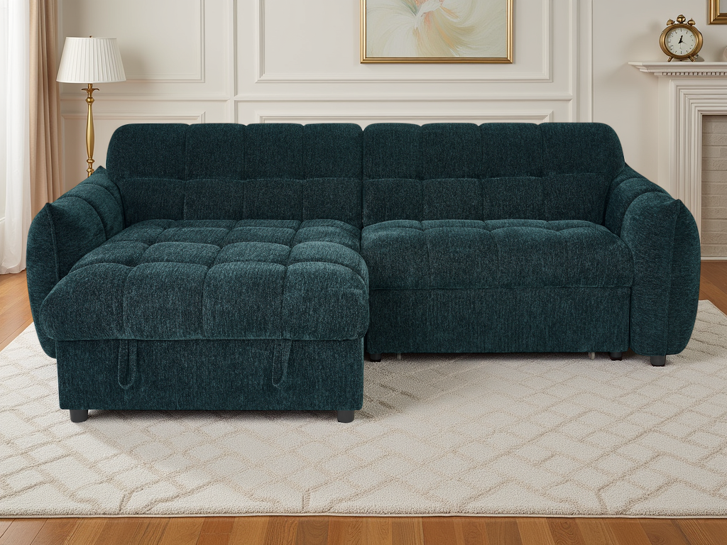 Florida Sofabed Teal Universal Corner - The Sofa Bed Store