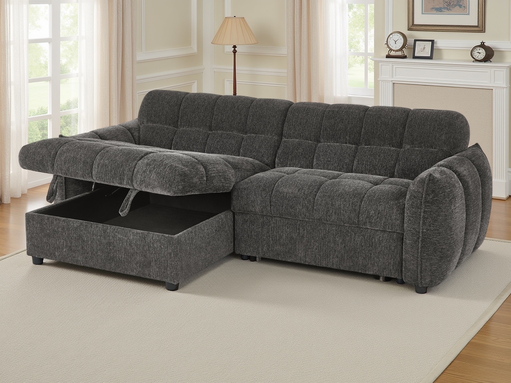 Florida Sofabed Grey Universal Corner - The Sofa Bed Store