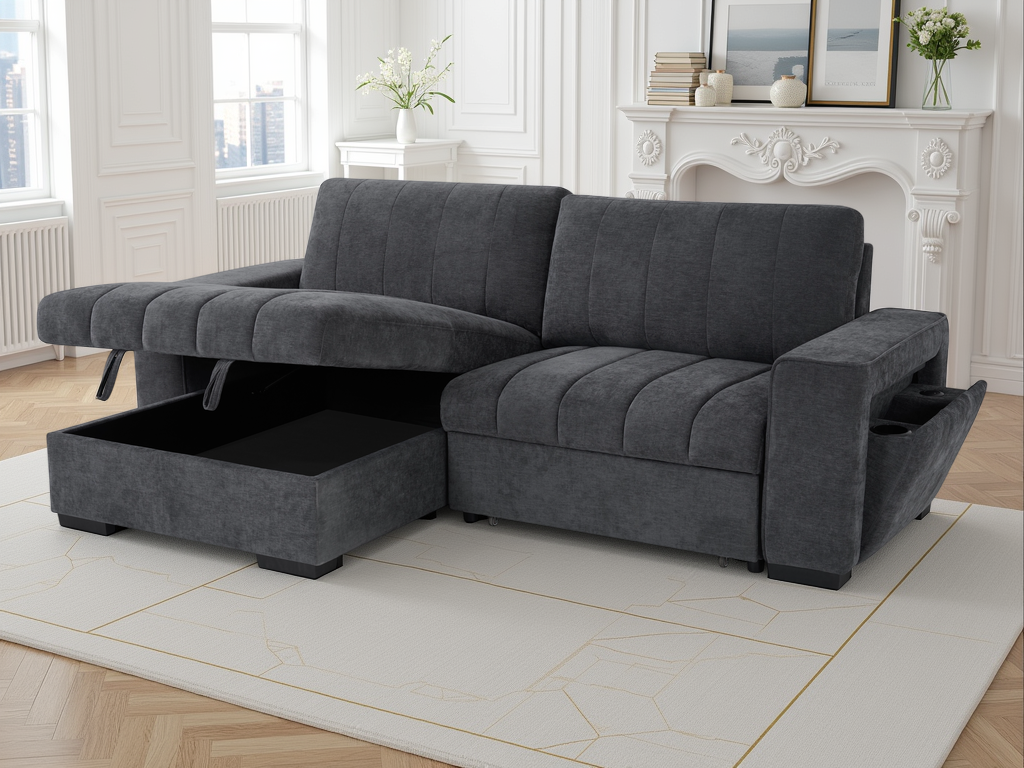 Franklin Sofabed Grey Universal Corner
