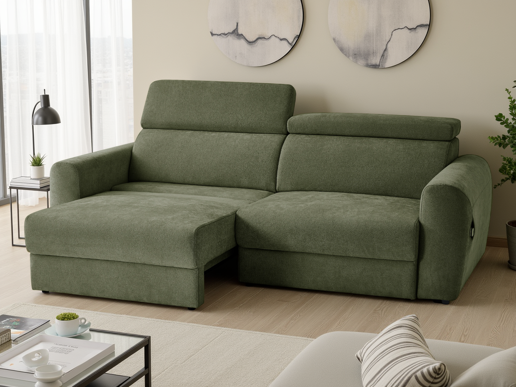 Dakota Electric Sofabed Green 3 Seater