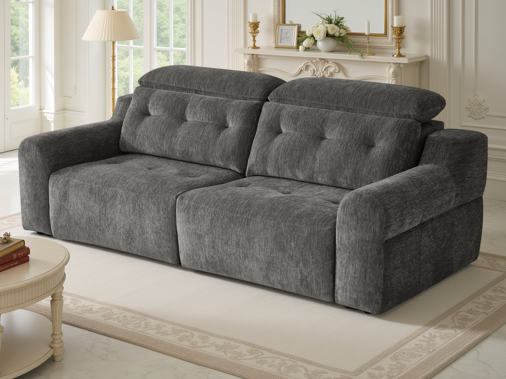 Harrison Electric Sofa Charcoal - The Sofa Bed Store