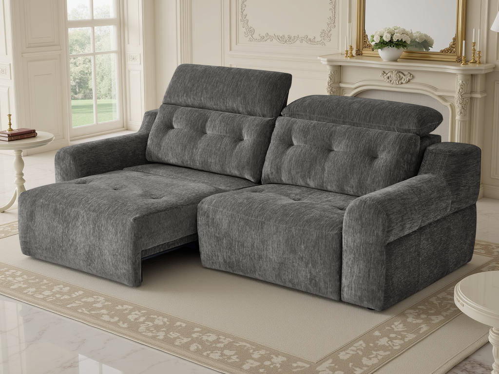 Harrison Electric Sofa Charcoal - The Sofa Bed Store