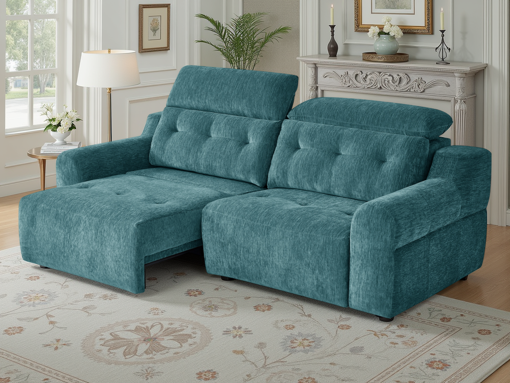 Harrison Electric Sofa Teal - The Sofa Bed Store