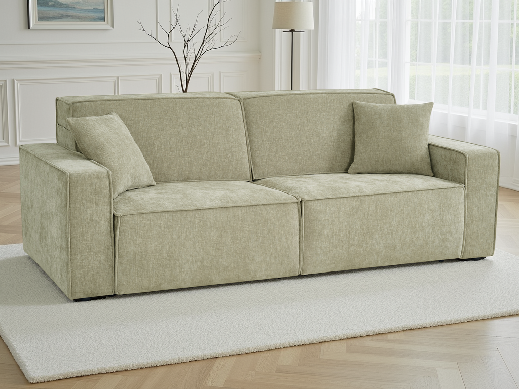 Houston Electric Sofabed Green 3 Seater - The Sofa Bed Store
