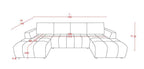 Shanghai Luxury Green U Shape Corner Sofabed
